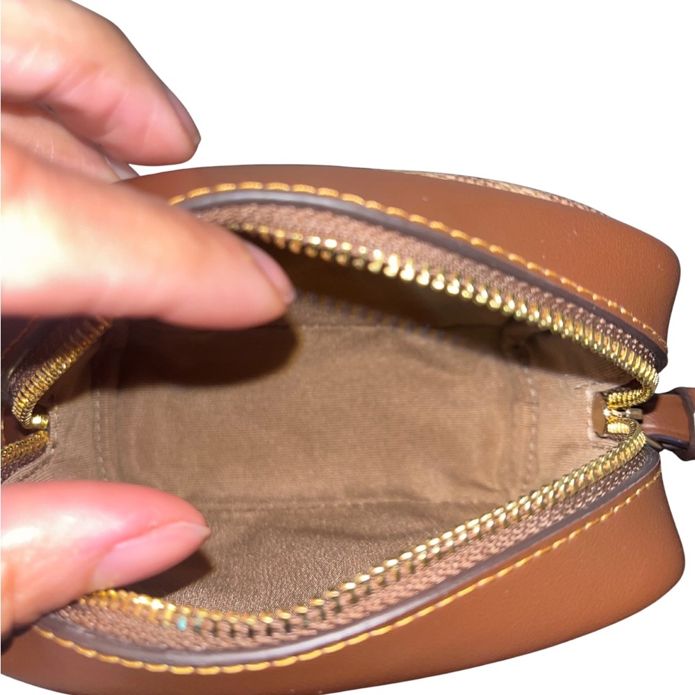 Coach Signature Canvas Pouch Wristlet - Picture 7 of 8